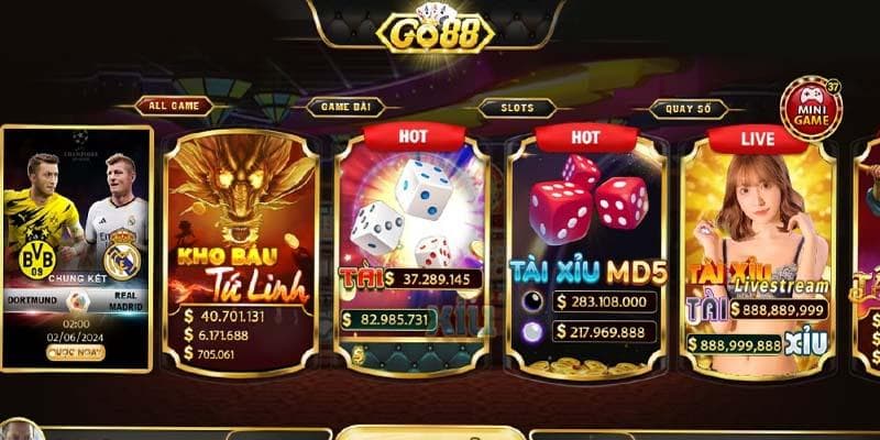 Go88 hệ sinh thái game phong phú